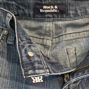 Rock & Republic Blue Straight Jeans. Waist 28